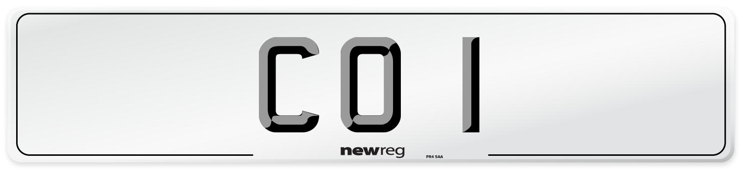 CO 1 Number Plate from New Reg